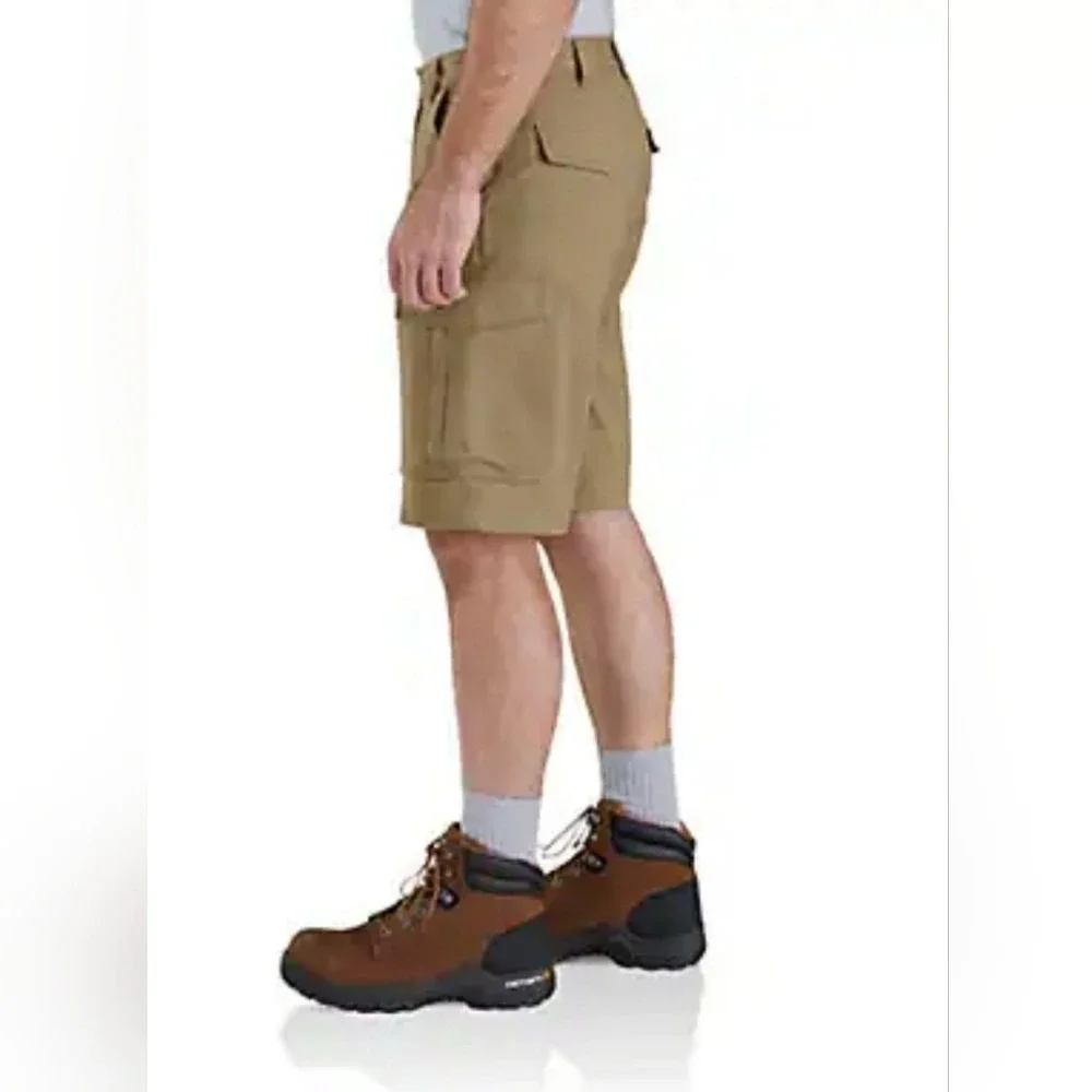Carhartt Rugged Flex Relaxed Fit Canvas Cargo Work Shorts Tan BS3542-M Mens 40